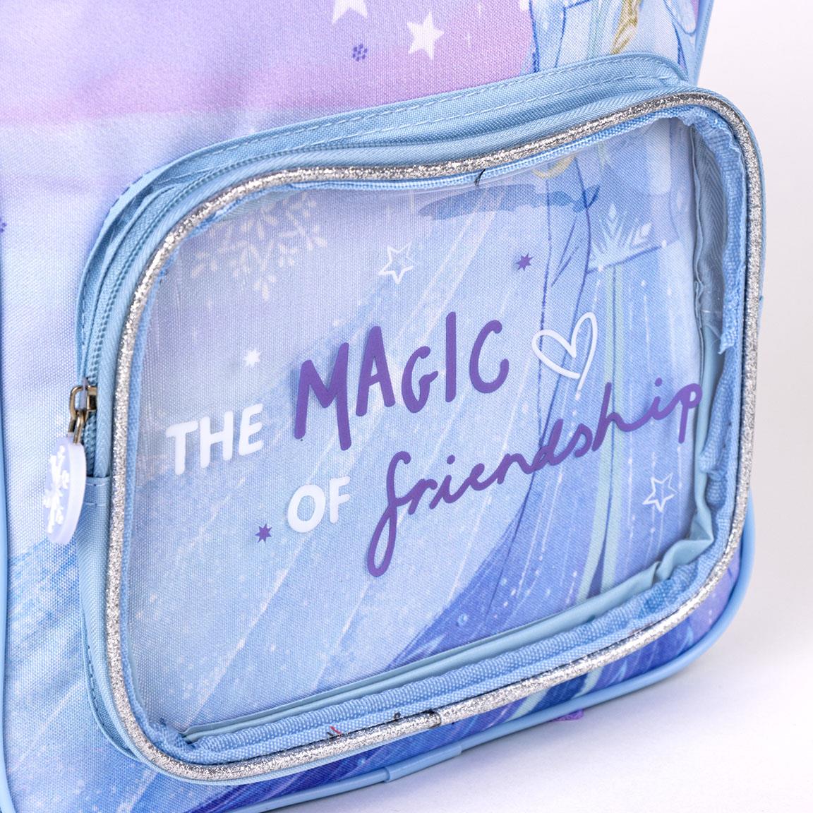 Mochila Frozen Elsa 30cm "The magic of Friendship" Color Azul