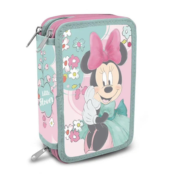 Plumier Escolar Cremallera Triple Minnie Mouse