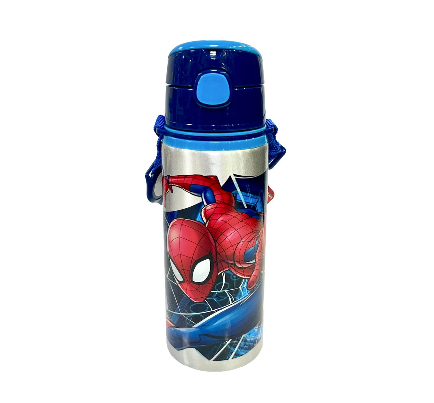 Cantimplora Botella de Agua con Pajita Spiderman 600ml