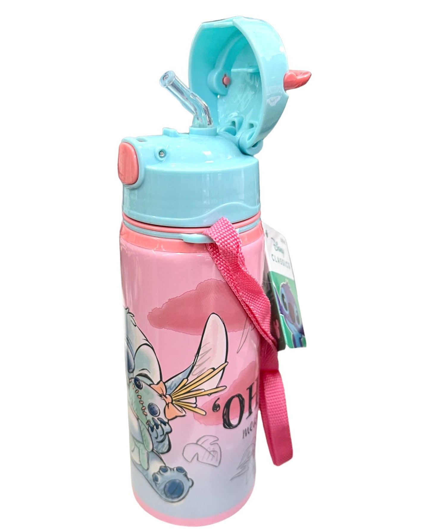 Cantimplora Stitch Ohana 600ml Infantil con Correa