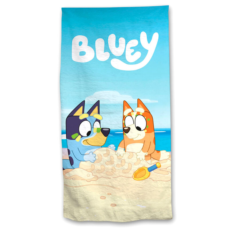 Toalla de Playa Infantil Bluey 140x70cm 100% Algodón 300g