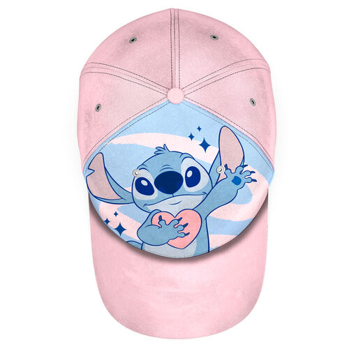 Gorra de Verano Stitch Corazón Color Rosa 53cm