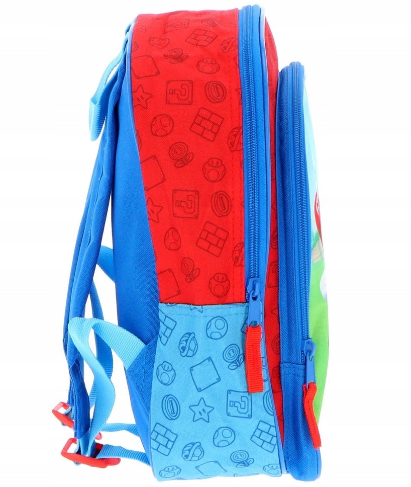 Mochila Super Mario Bros 31cm con Bolsillo Amplio Frontal